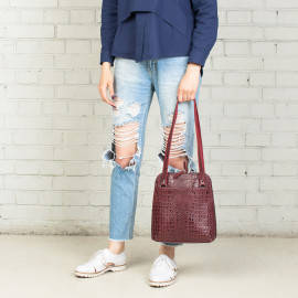 Eden Burgundy Caiman
