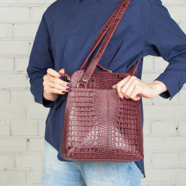 Eden Burgundy Caiman